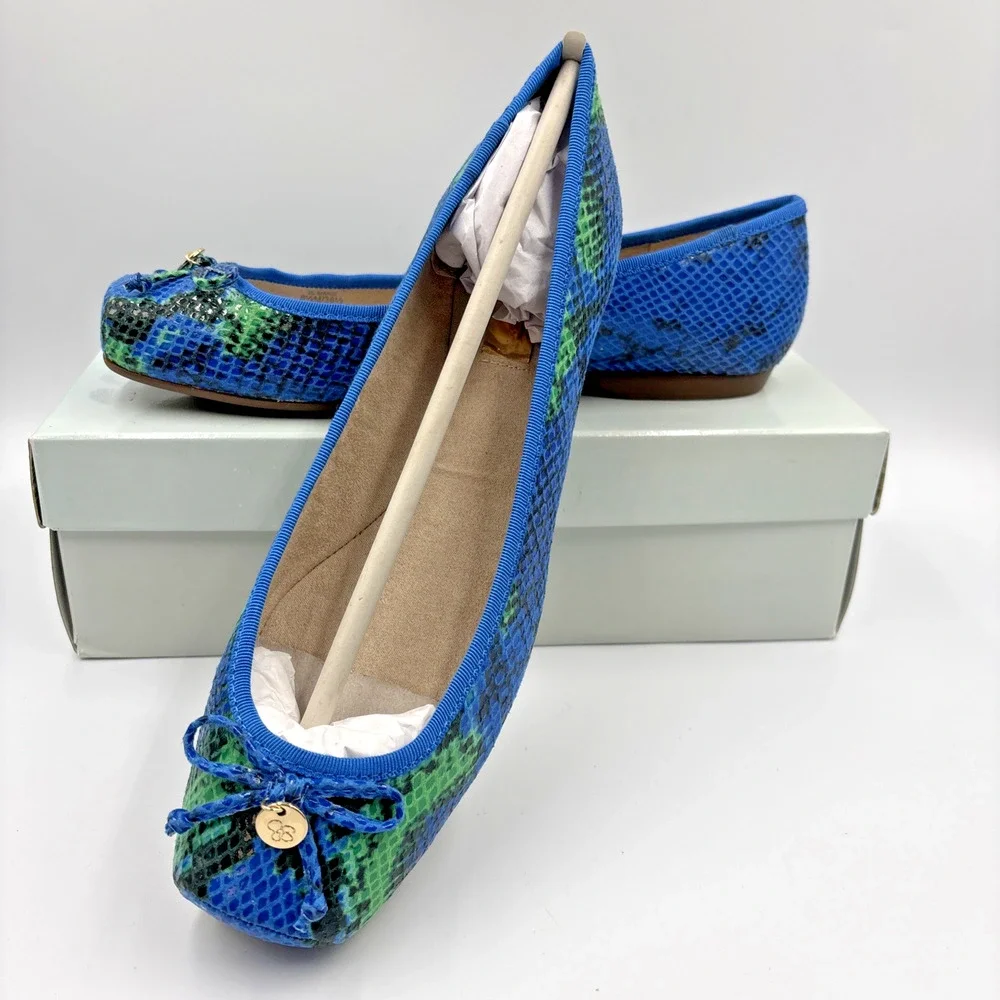 Jessica Simpson Women’s Manie Ballet Flats Slip-On Round Toe 8.5M New Maui Blue